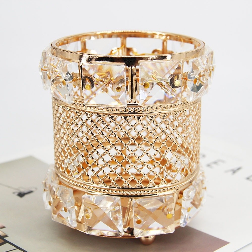 Goldener Make-up-Pinselhalter- – Luxury Skincare And Makeup Brands Bewertung und Preis